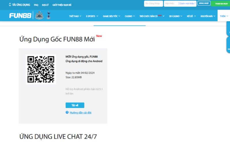 Tải app FUN88 nhanh chóng chỉ với 3 bước đơn giản